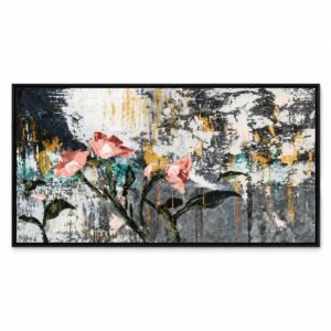 Blossoms in Grey – Abstract Floral by Decent Framing